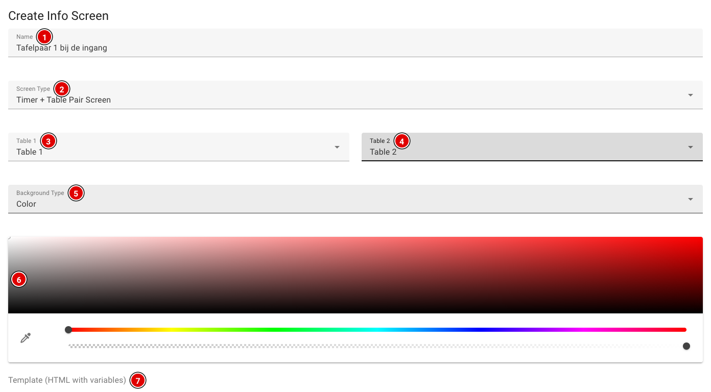 Window to create an info screen