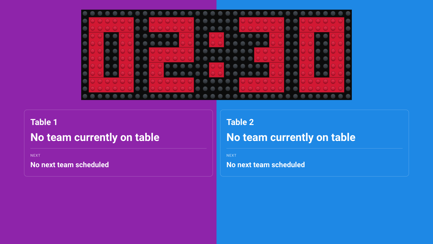 Timer and table pair info screen