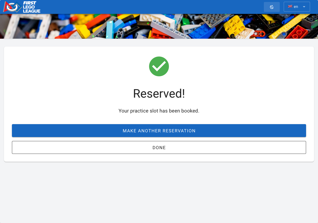 Reservation successful