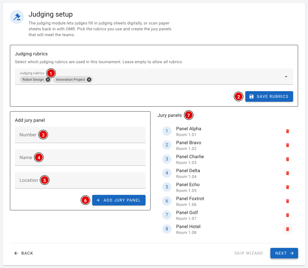 Configurer l'évaluation par le jury dans l'assistant